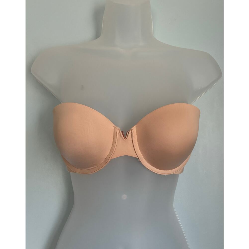Victoria's Secret Push Up Strapless Bra Beige 34B